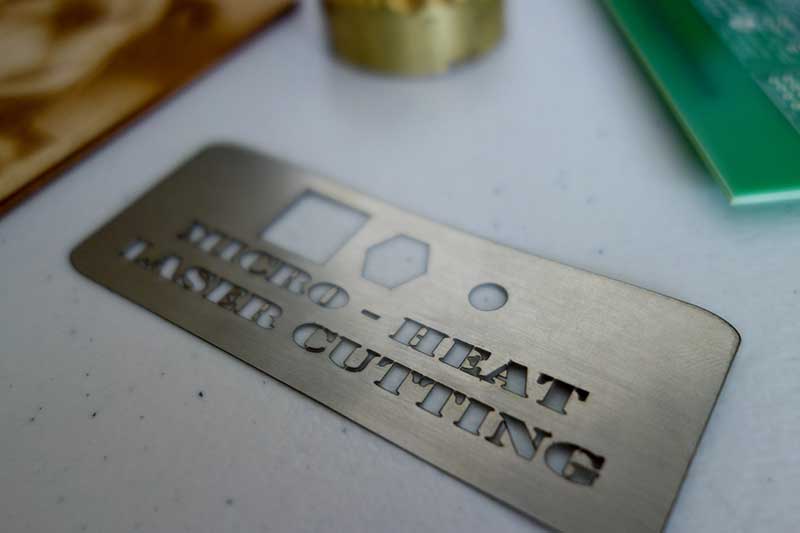 Laser cut template in steel