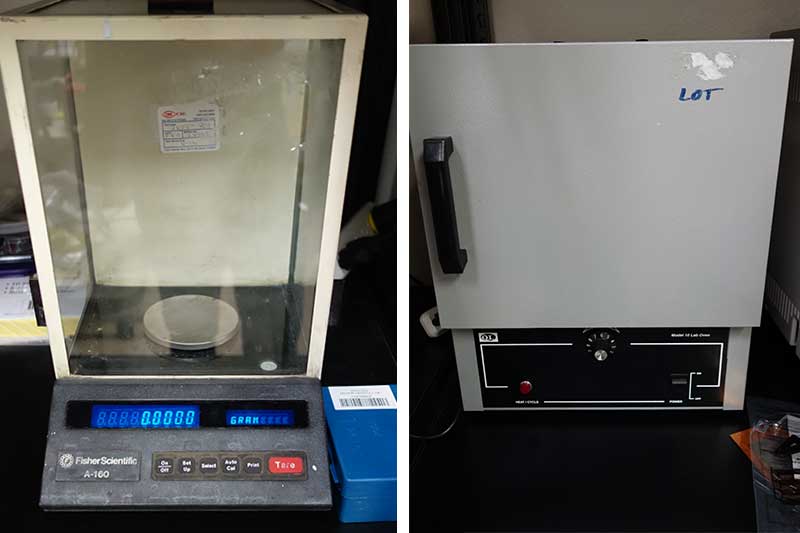 Precision scales and ovens for coating and encapsulating