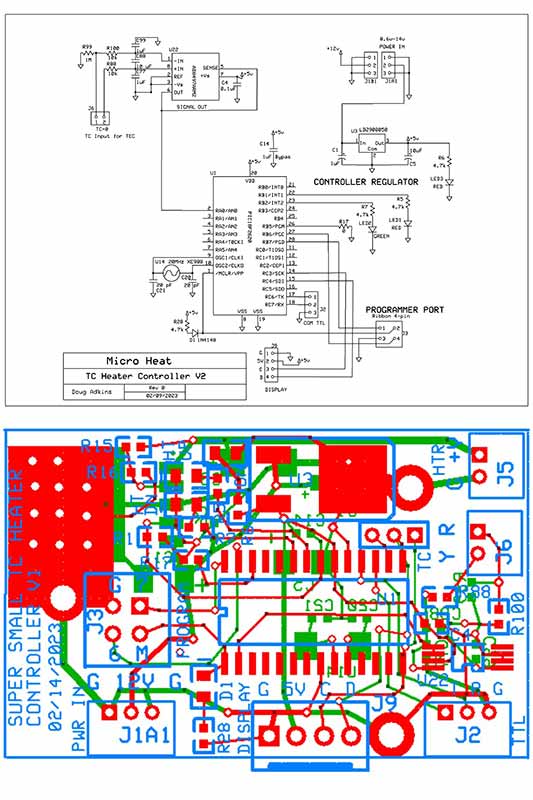 Compact heater controller designed with ExpressSCH and ExpressPCB